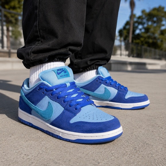 Nike SB Other - Nike SB Dunk Low Pro Sneakers Racer Laser Blue Skate Shoes Men's 10.5 with Box
